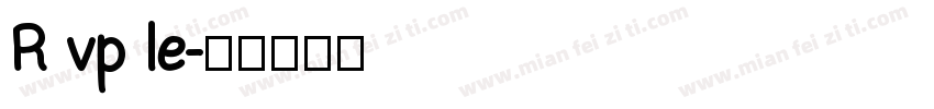 R vp le字体转换